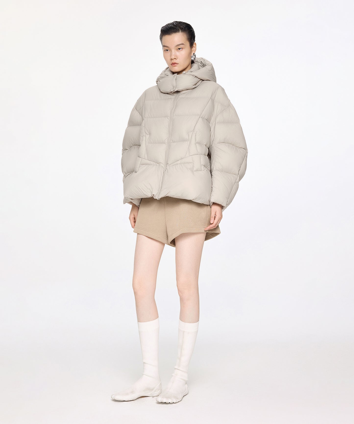 Removeble Hooded Short Down Jacket