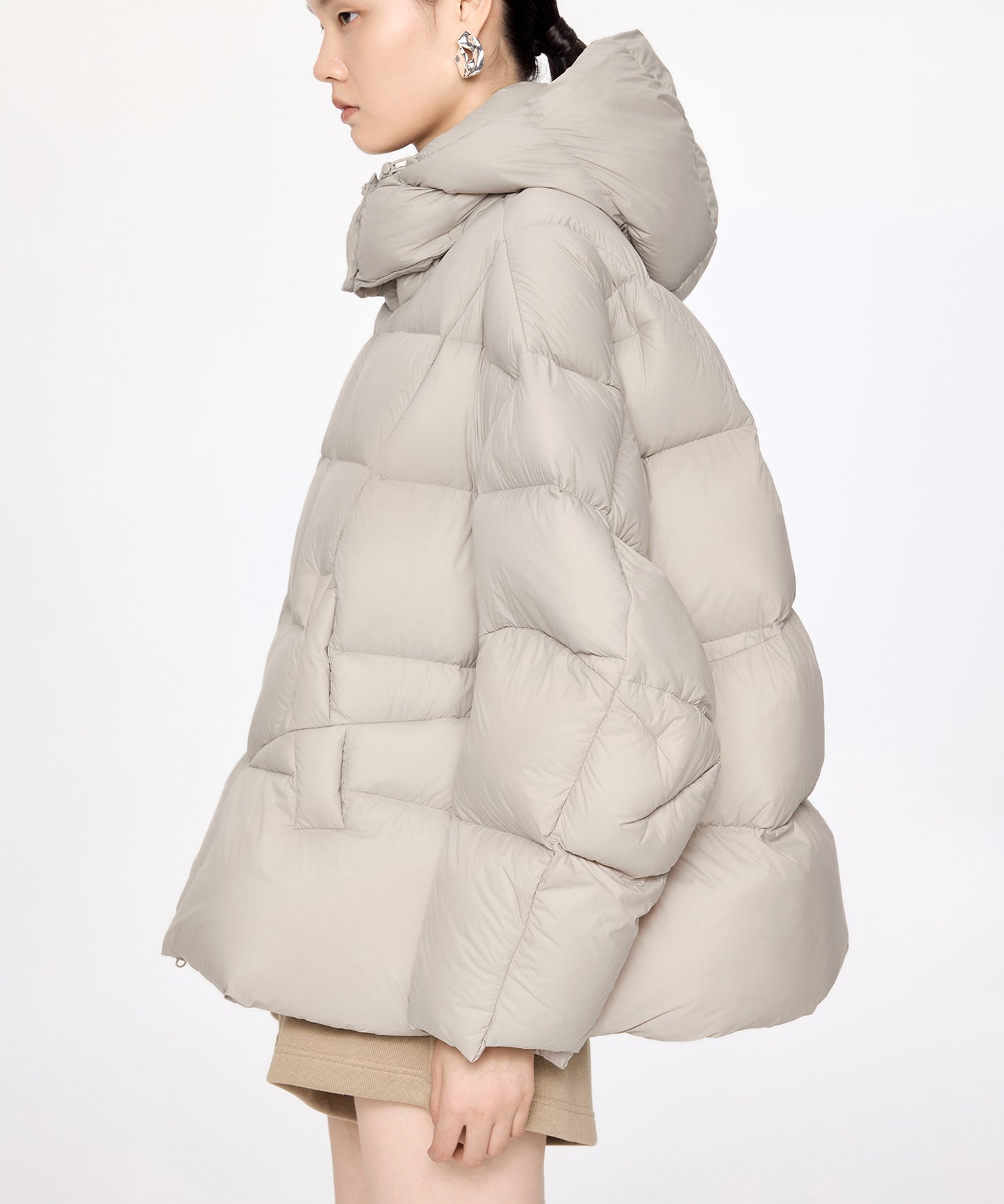 Removeble Hooded Short Down Jacket