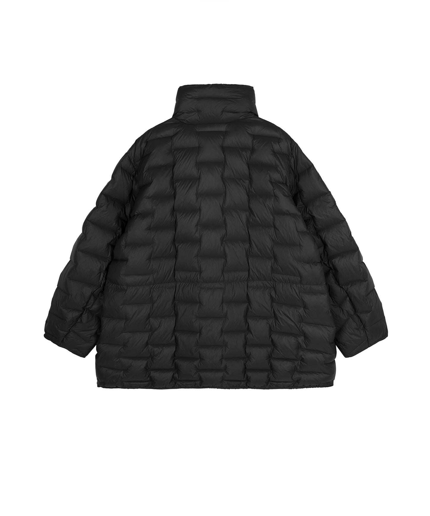 Drawstring-waist Quilted Down Jacket