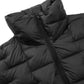 Drawstring-waist Quilted Down Jacket