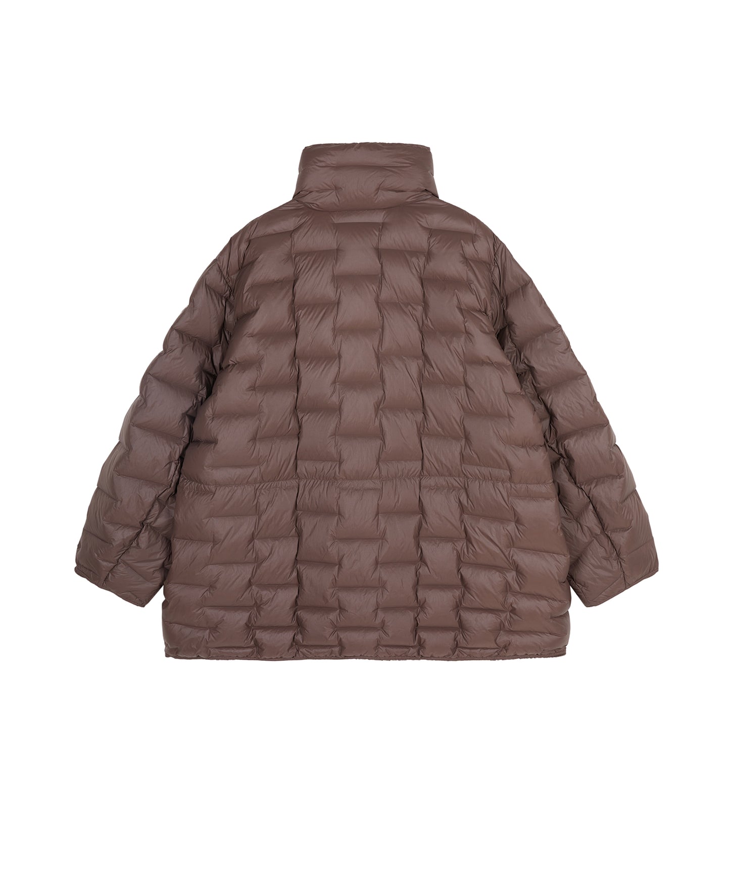 Drawstring-waist Quilted Down Jacket