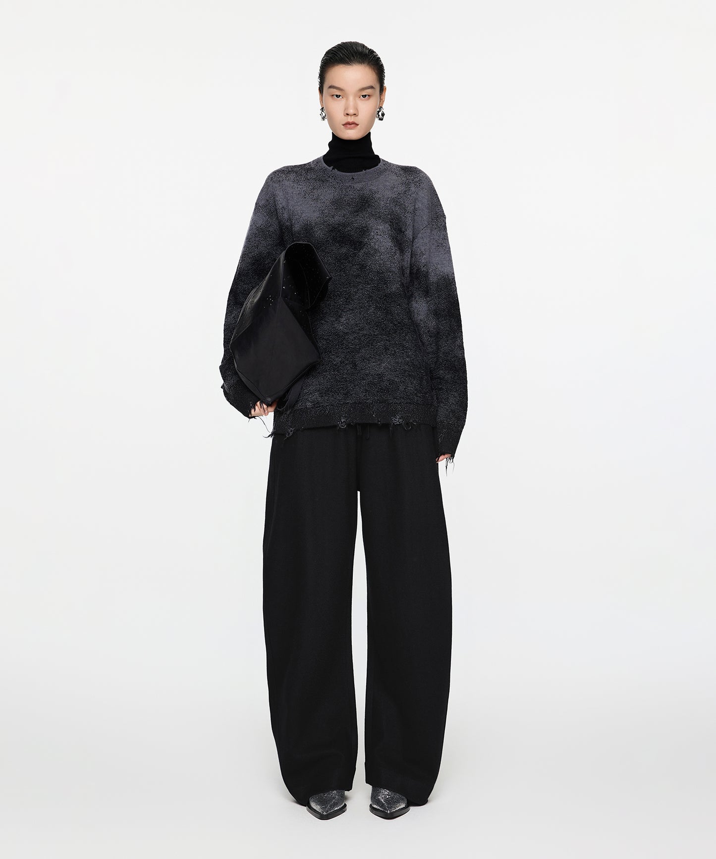 Oversized Wool Banana Trousers