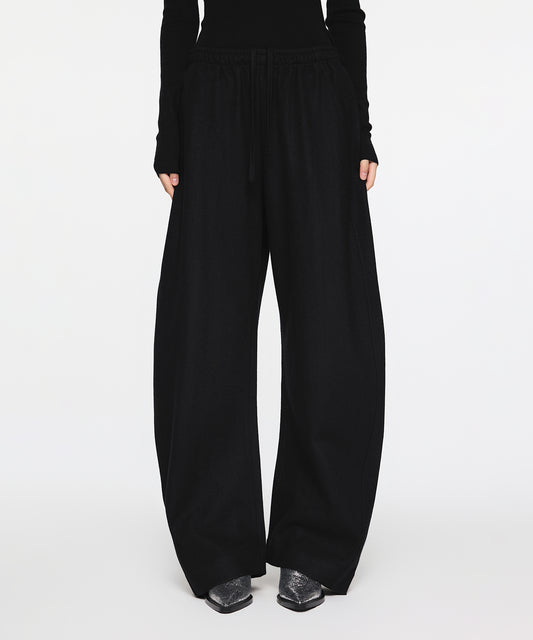 Oversized Wool Banana Trousers