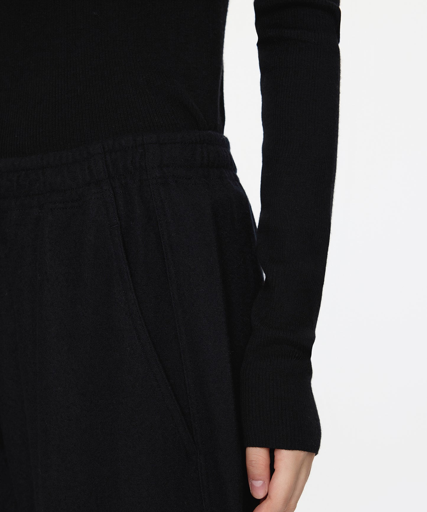 Oversized Wool Banana Trousers