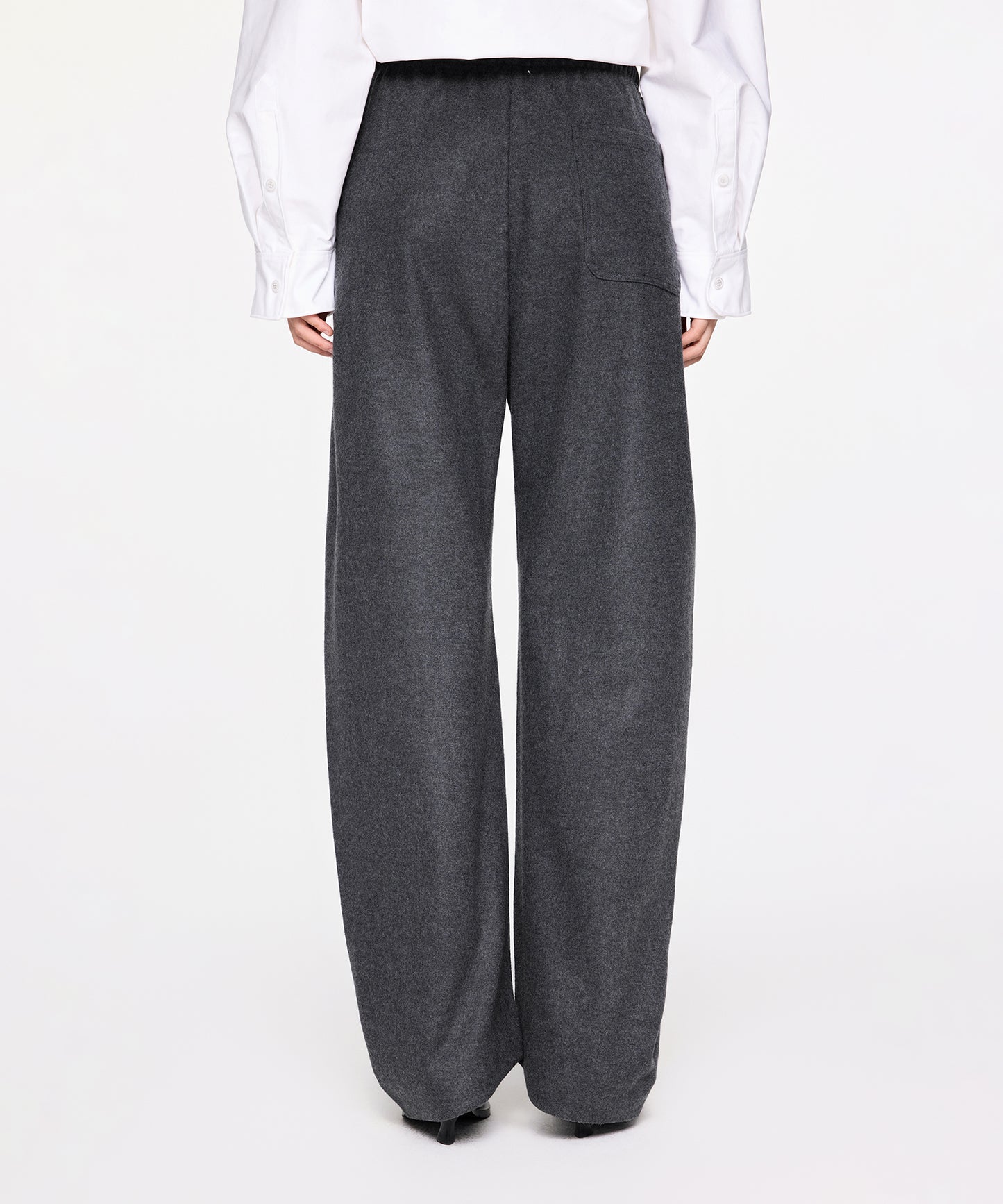 Oversized Wool Banana Trousers