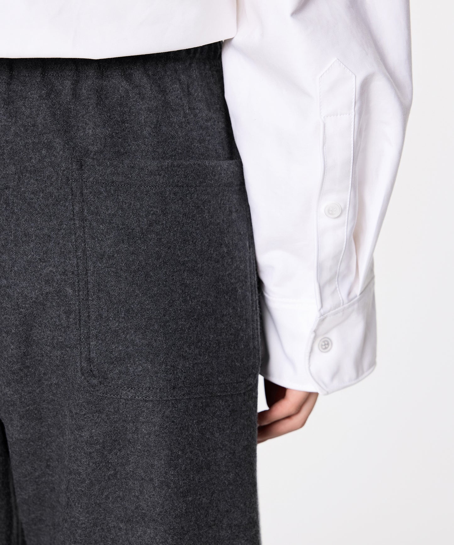 Oversized Wool Banana Trousers