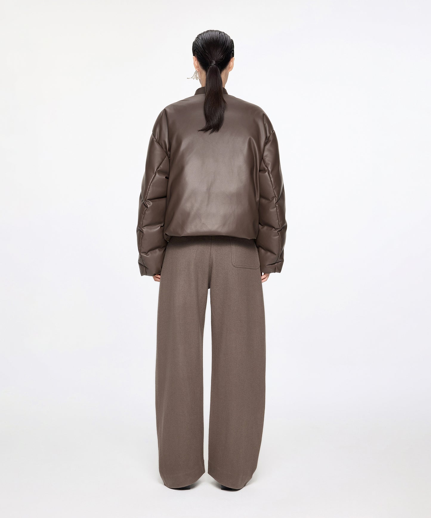 Oversized Wool Banana Trousers