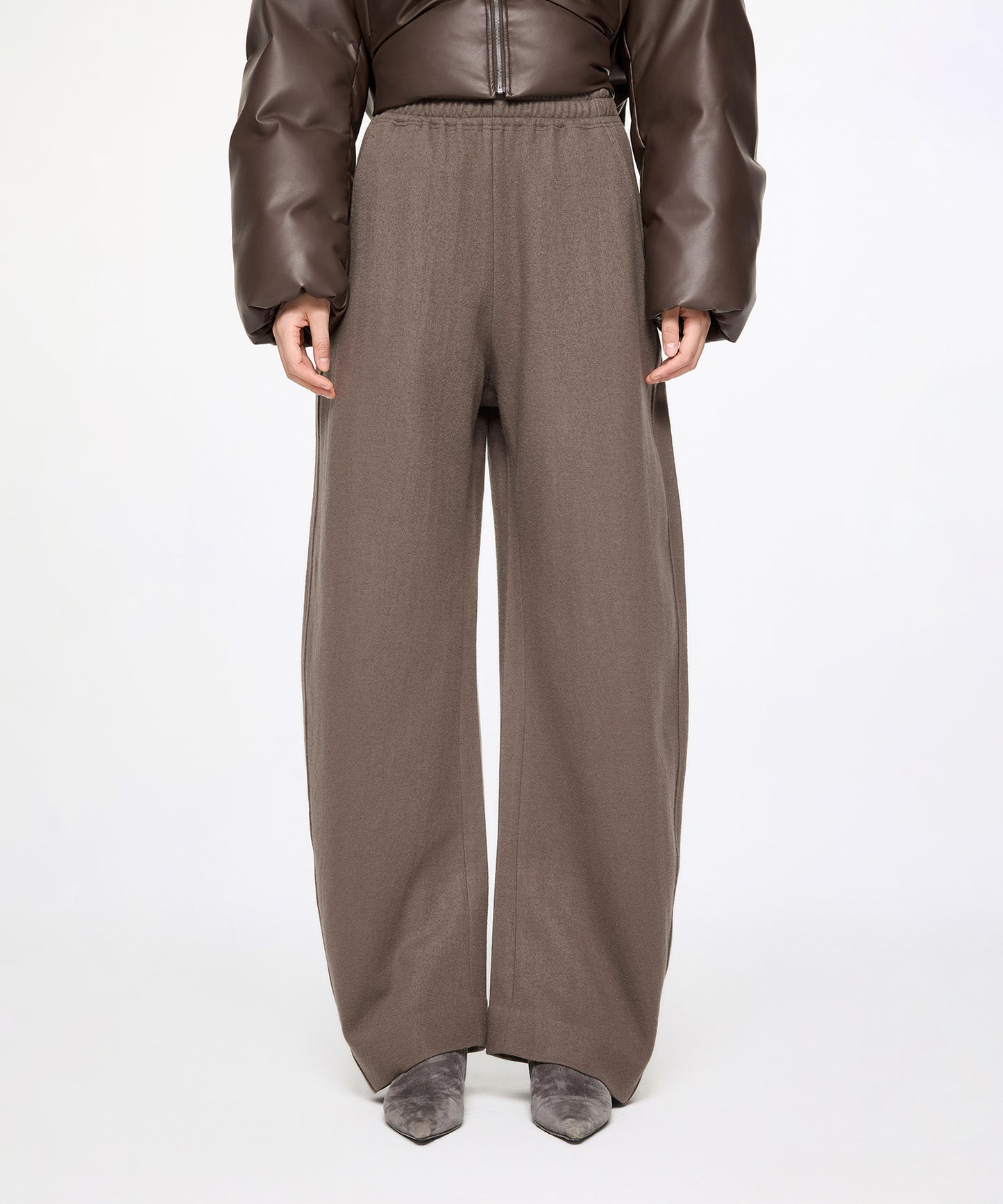 Oversized Wool Banana Trousers