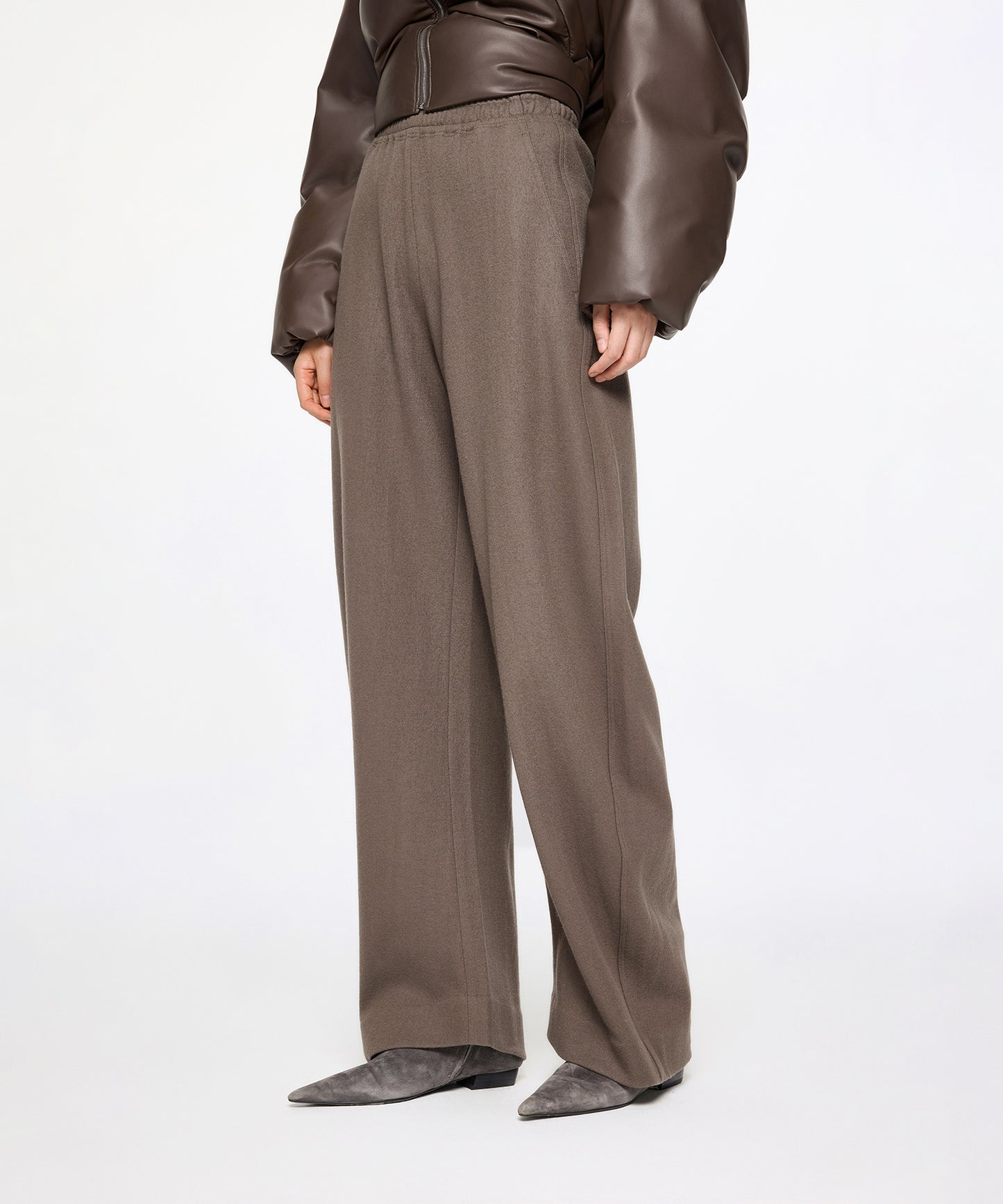 Oversized Wool Banana Trousers