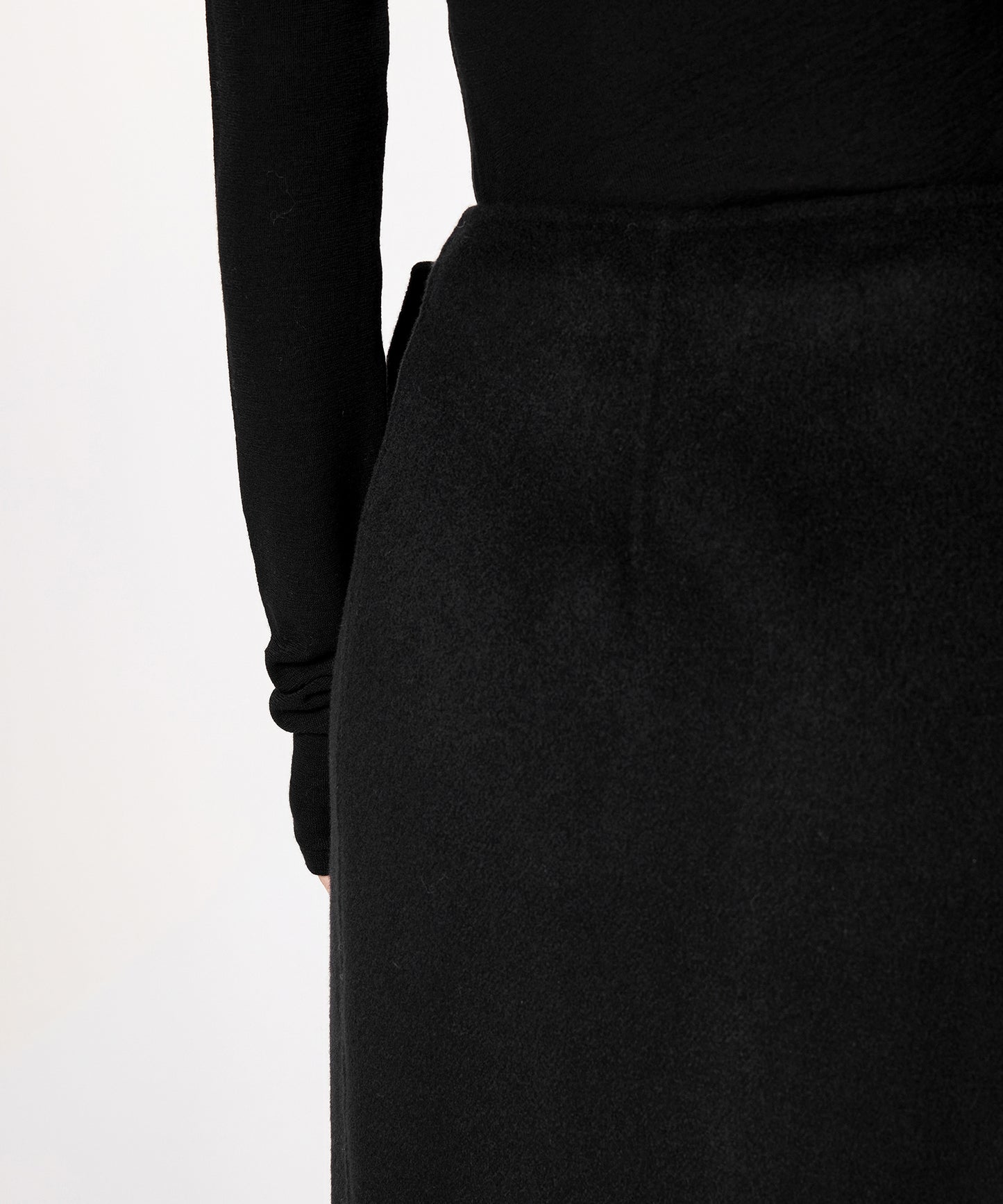 Asymmetrical Tuck Skirt