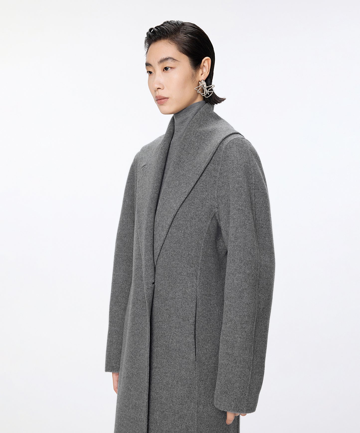 2-way Stand-collar Long Coat