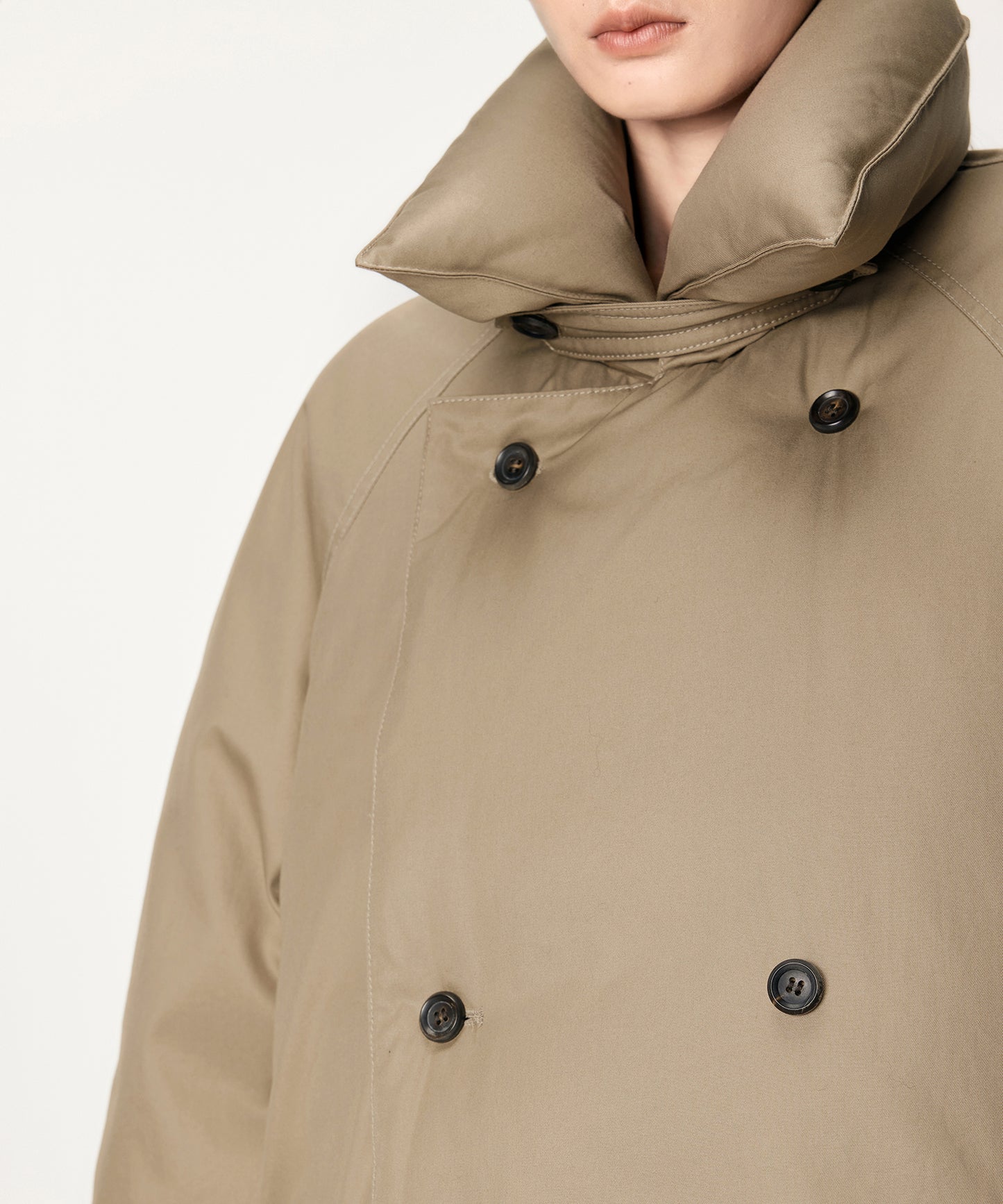 Oversized A-line Double-Breasted Down Jacket