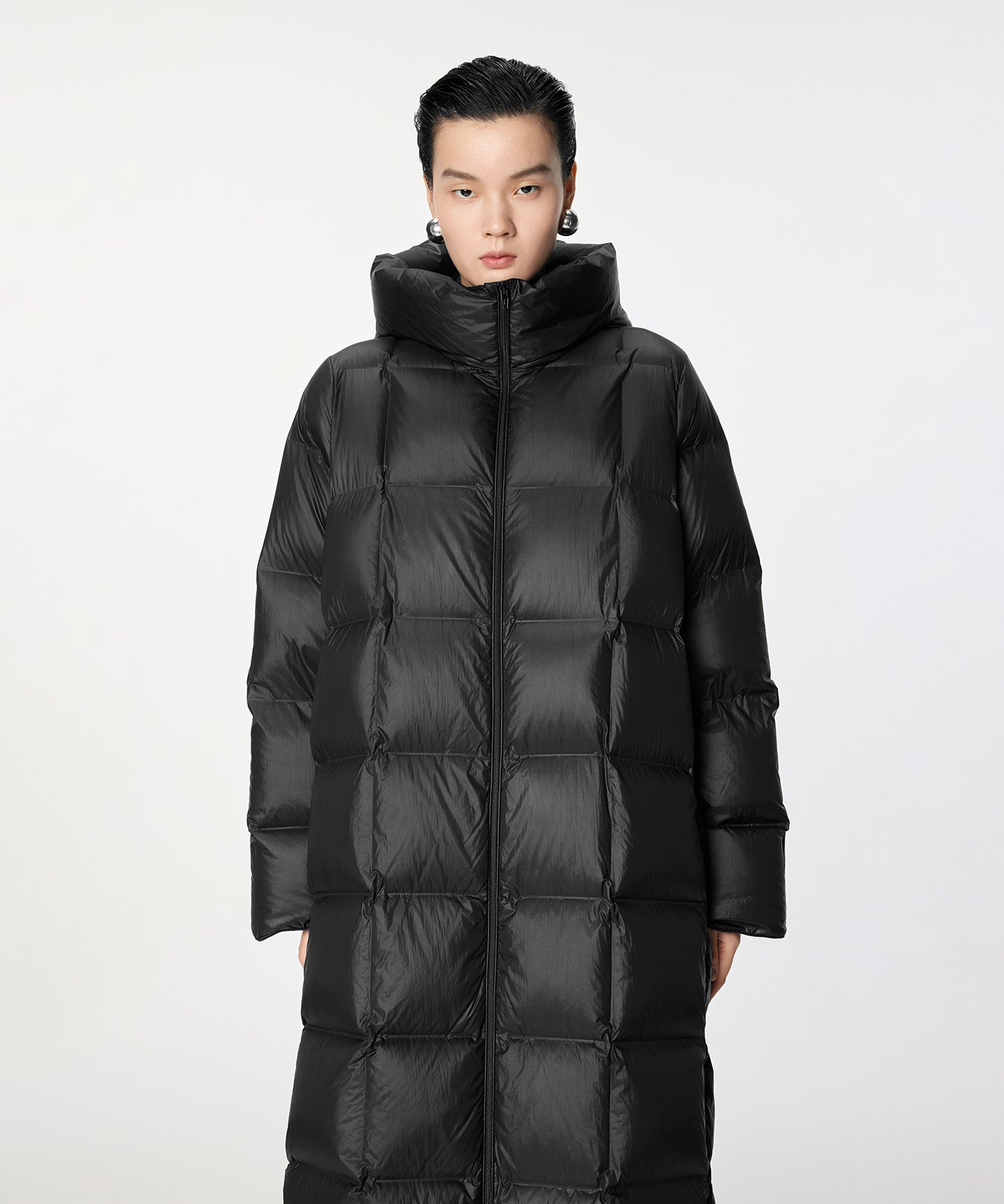 Slim-fit Long Down Coat