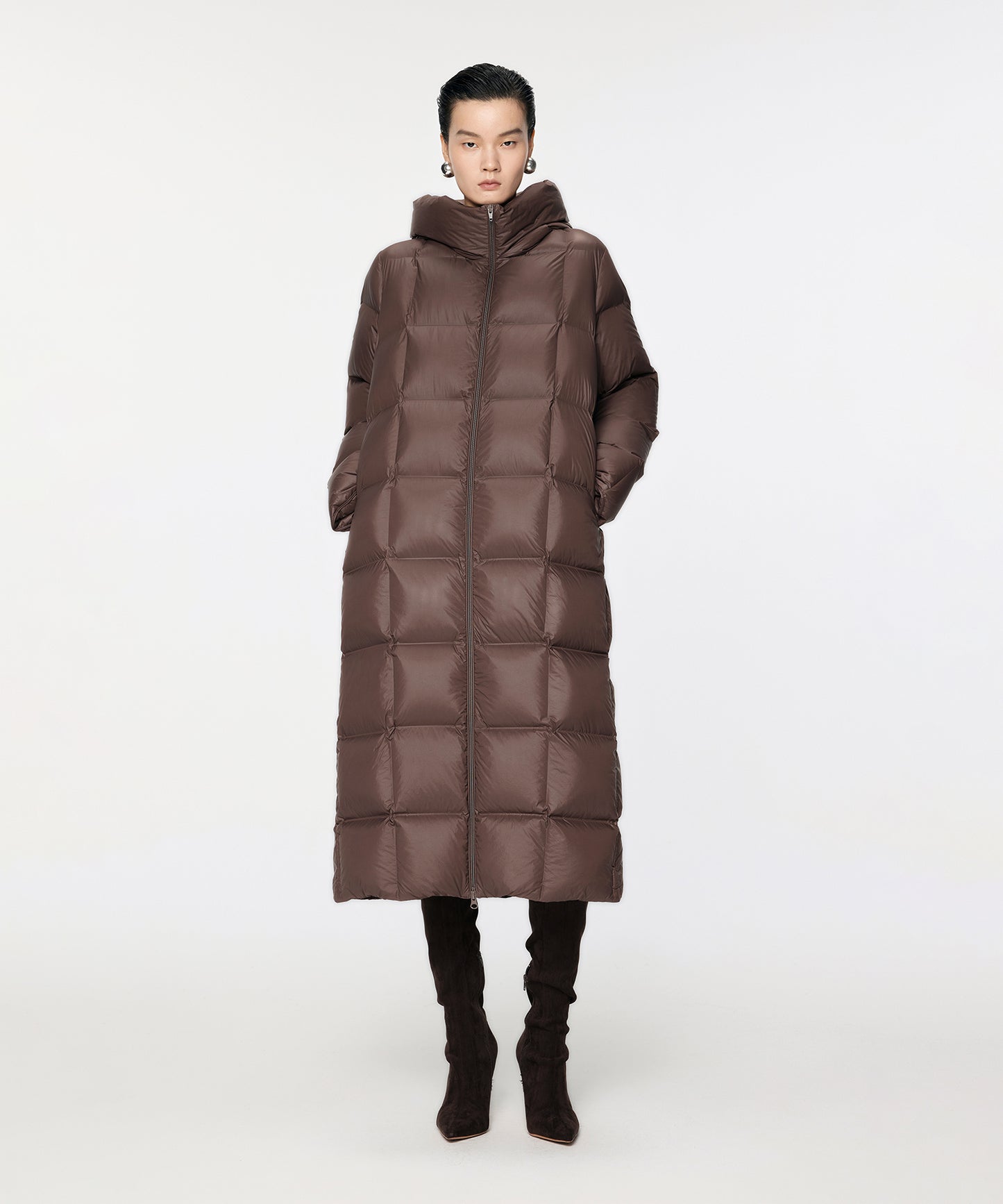 Slim-fit Long Down Coat