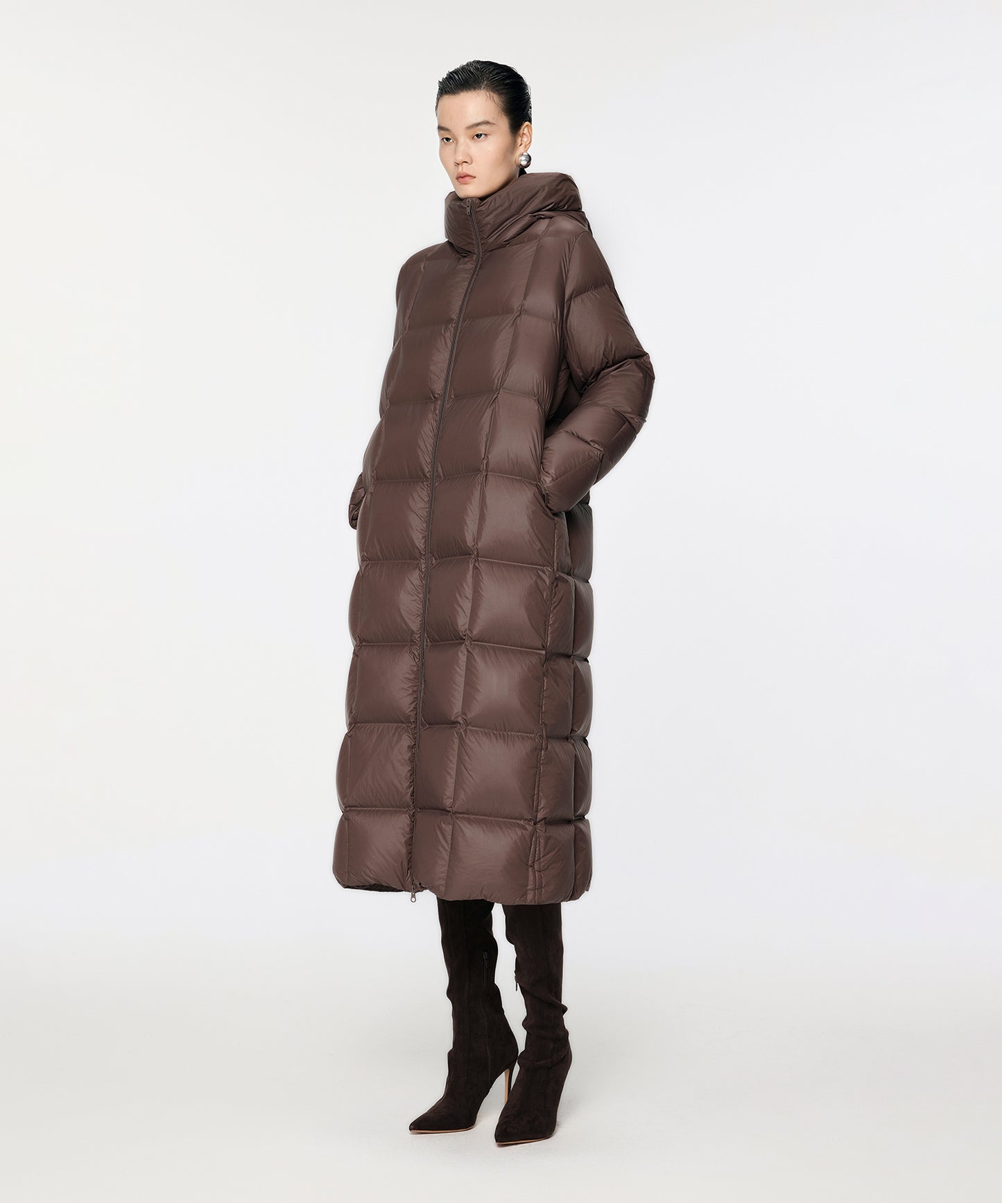 Slim-fit Long Down Coat