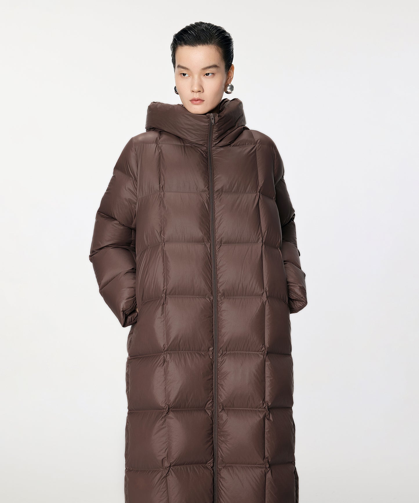 Slim-fit Long Down Coat