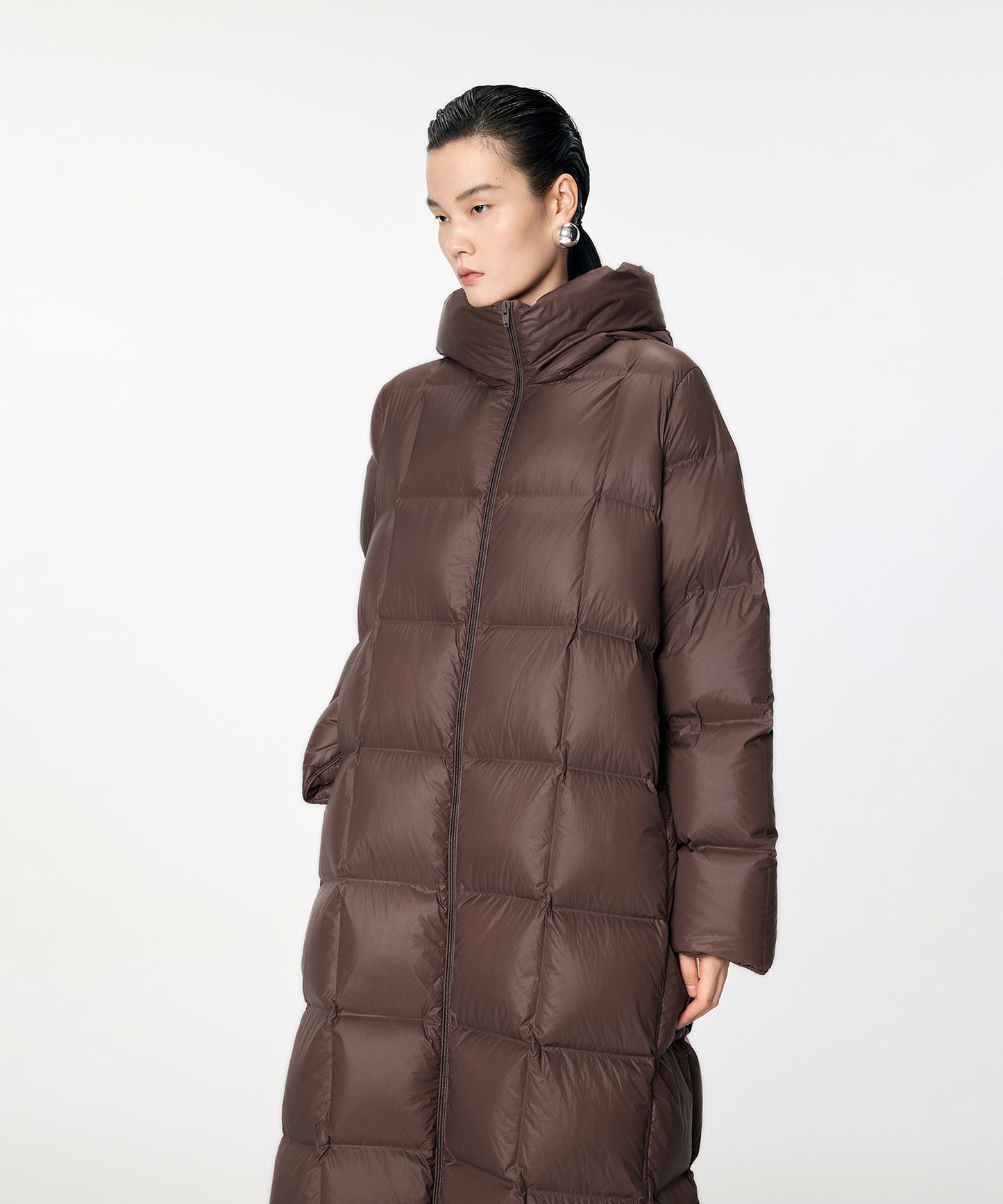 Slim-fit Long Down Coat