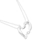 Double-chain Twisted Heart Necklace