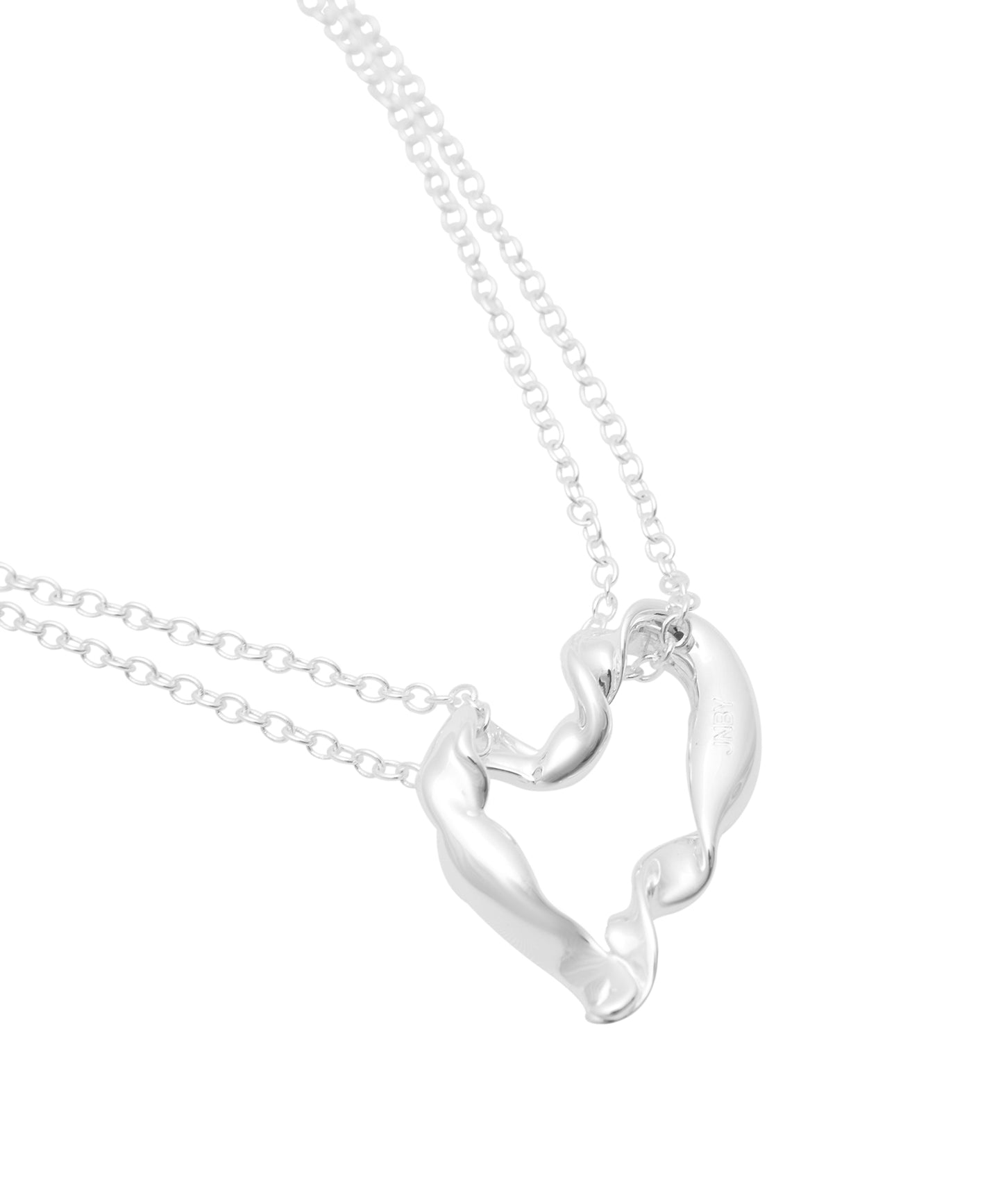 Double-chain Twisted Heart Necklace