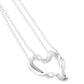 Double-chain Twisted Heart Necklace