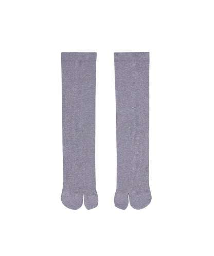 Lame Ribbed Tabi Socks