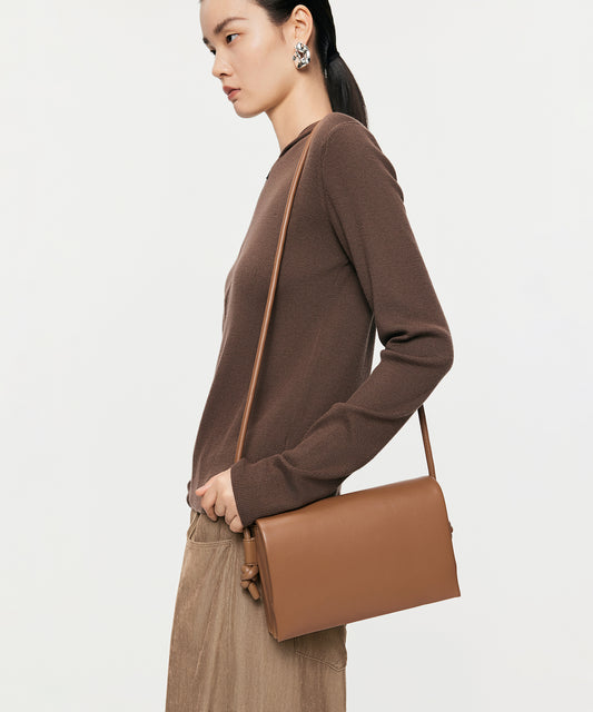 Pleated Trio-pocket Shoulder Bag