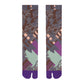 Vibrant Plant & Geometric Patterned Tabi Socks