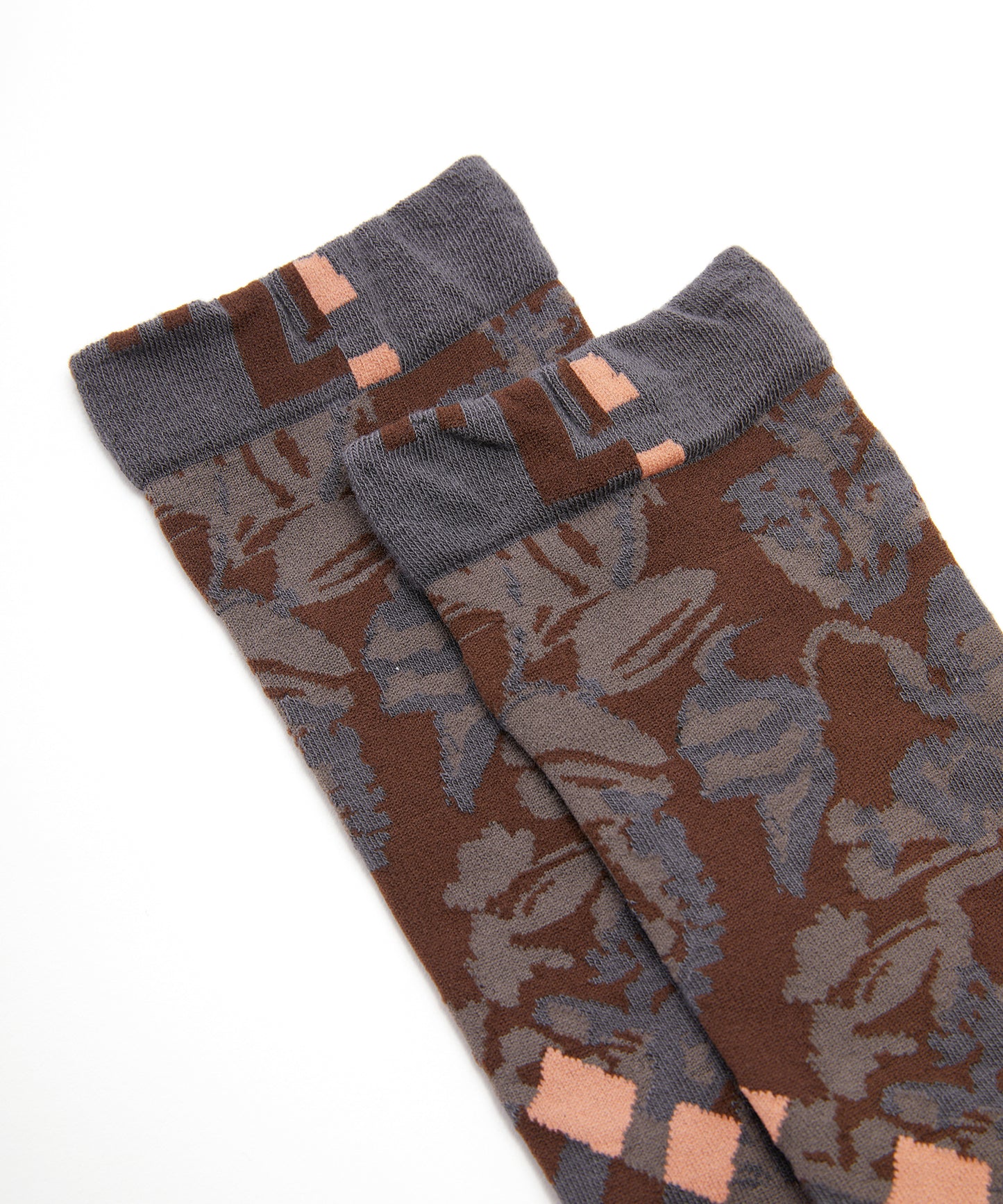 Vibrant Plant & Geometric Patterned Tabi Socks