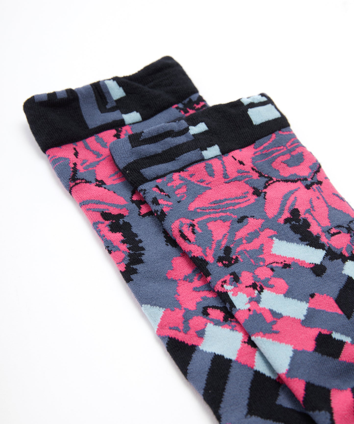 Vibrant Plant & Geometric Patterned Tabi Socks