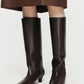 Elegant Square-toe Long Boots