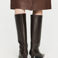 Elegant Square-toe Long Boots