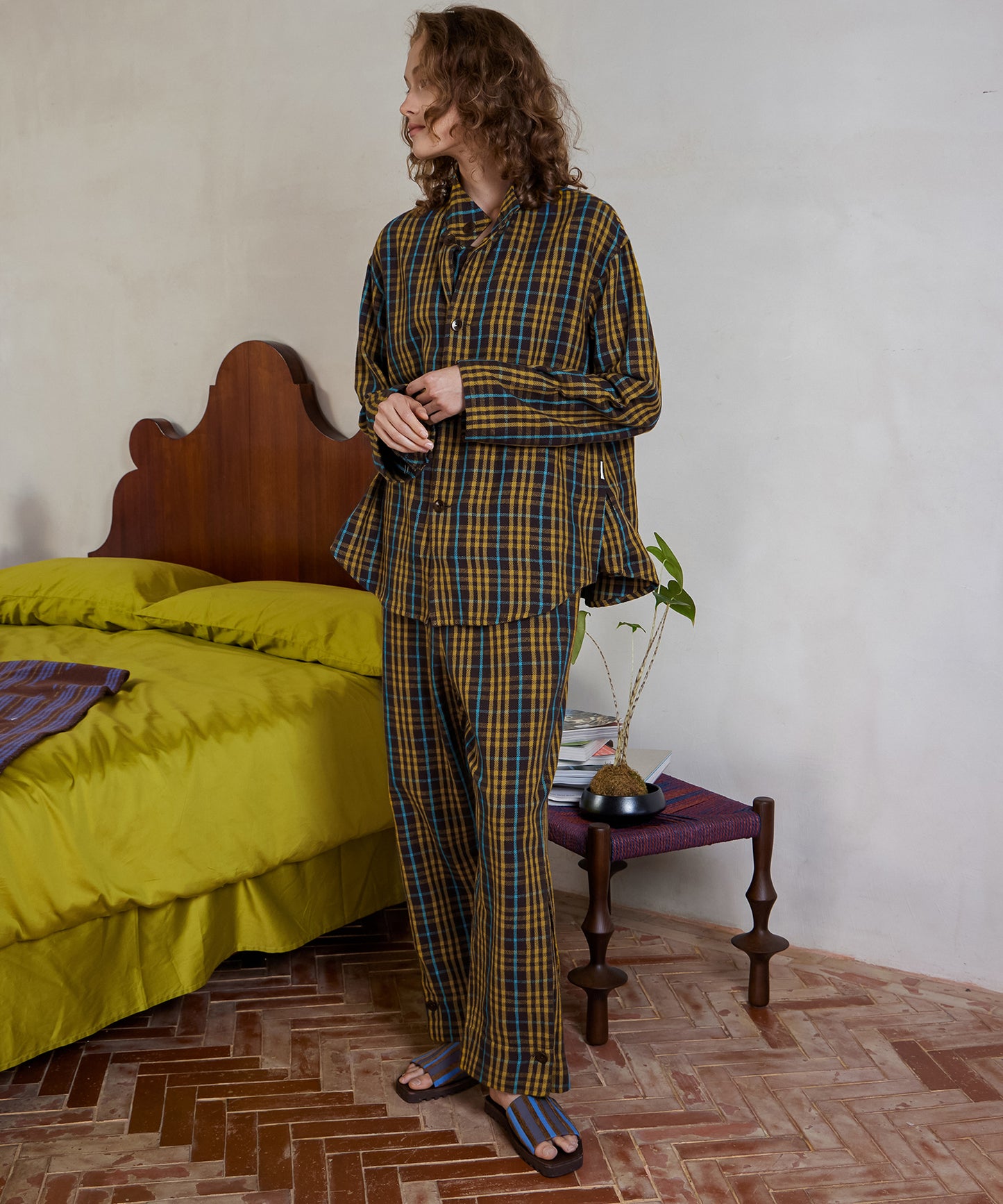 HOME Plaid Pajama Pullover Shirt