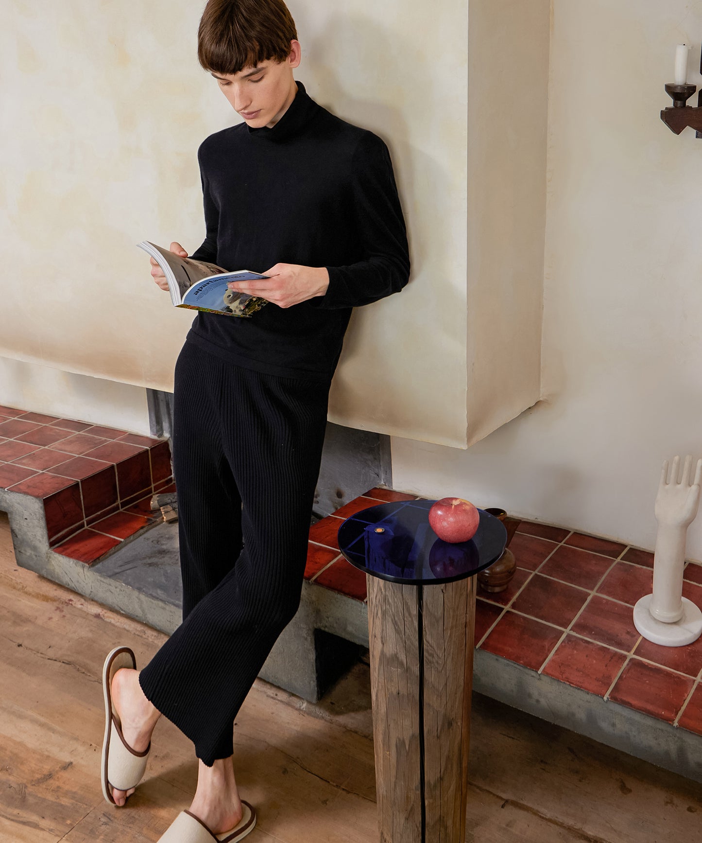 HOME Ribbed-knit Pants