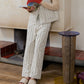 HOME Striped Corduroy Quited Pants