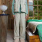 HOME Striped Corduroy Quited Pants