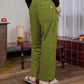 HOME Striped Corduroy Quited Pants