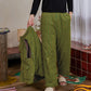 HOME Striped Corduroy Quited Pants