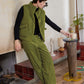 HOME Striped Corduroy Quited Pants