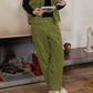 HOME Striped Corduroy Quited Pants