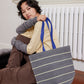 HOME Striped Knit Tote Bag