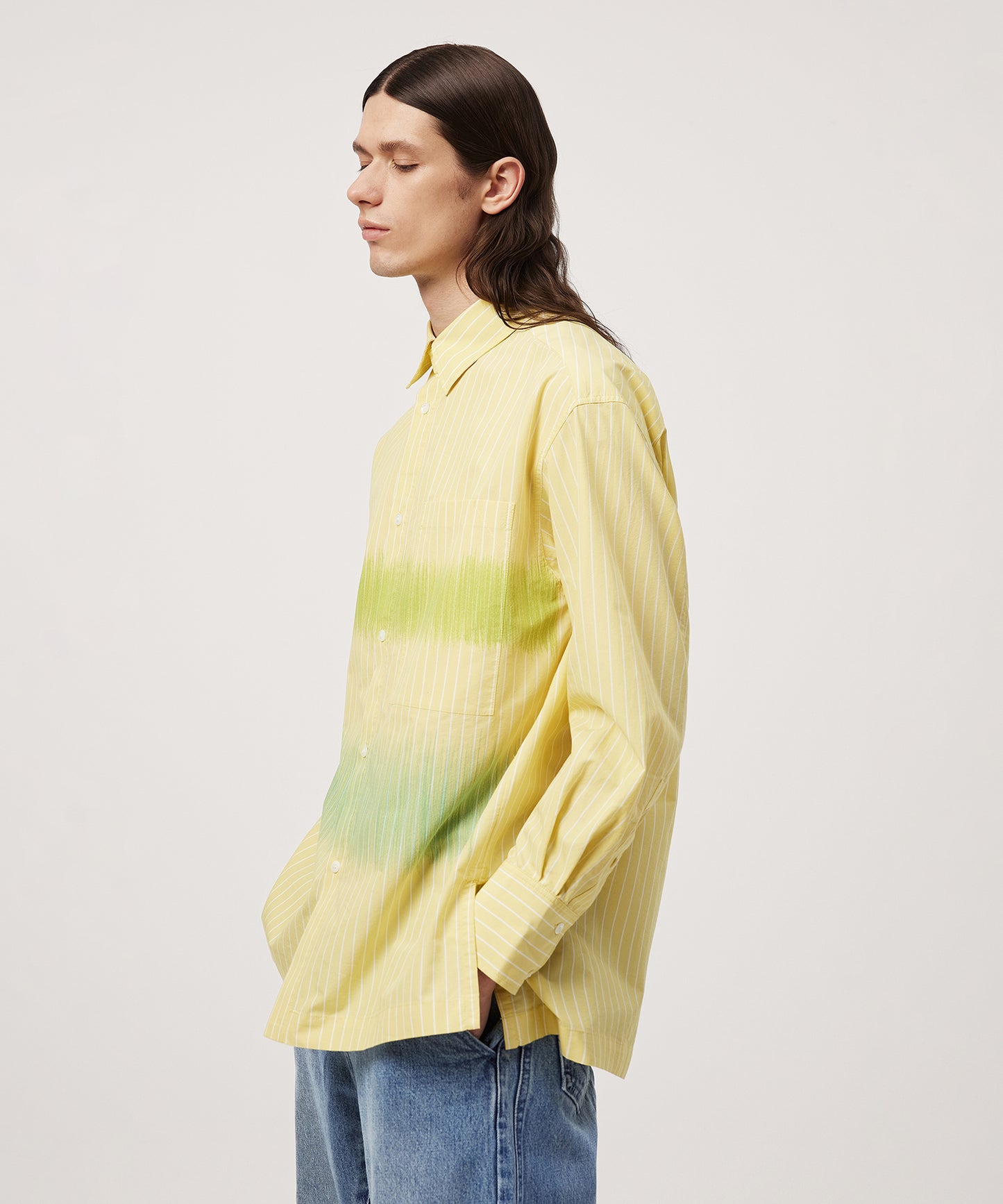 [CROQUIS]Art Stripe Relaxed Shirt