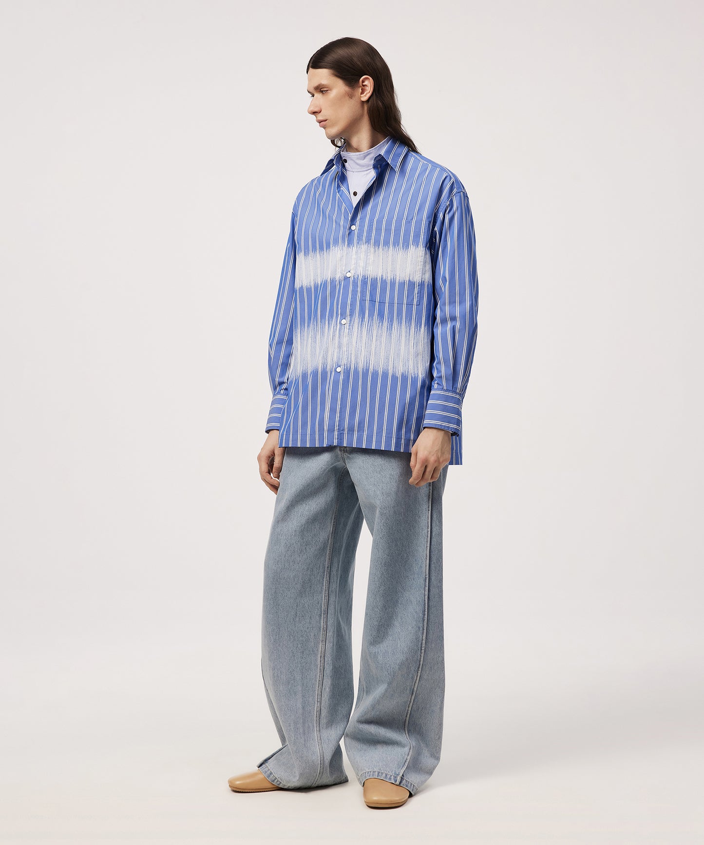 [CROQUIS]Art Stripe Relaxed Shirt