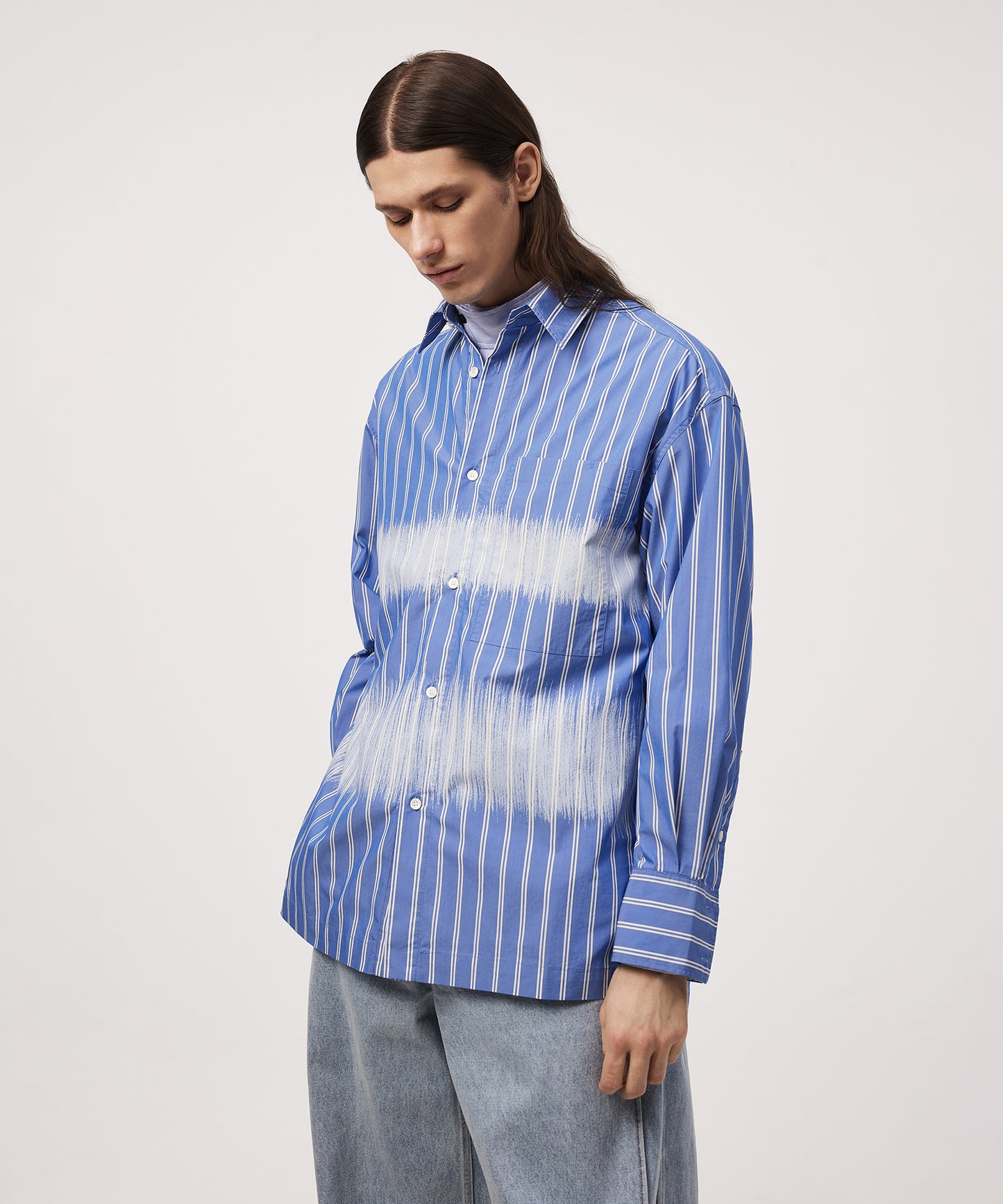 [CROQUIS]Art Stripe Relaxed Shirt