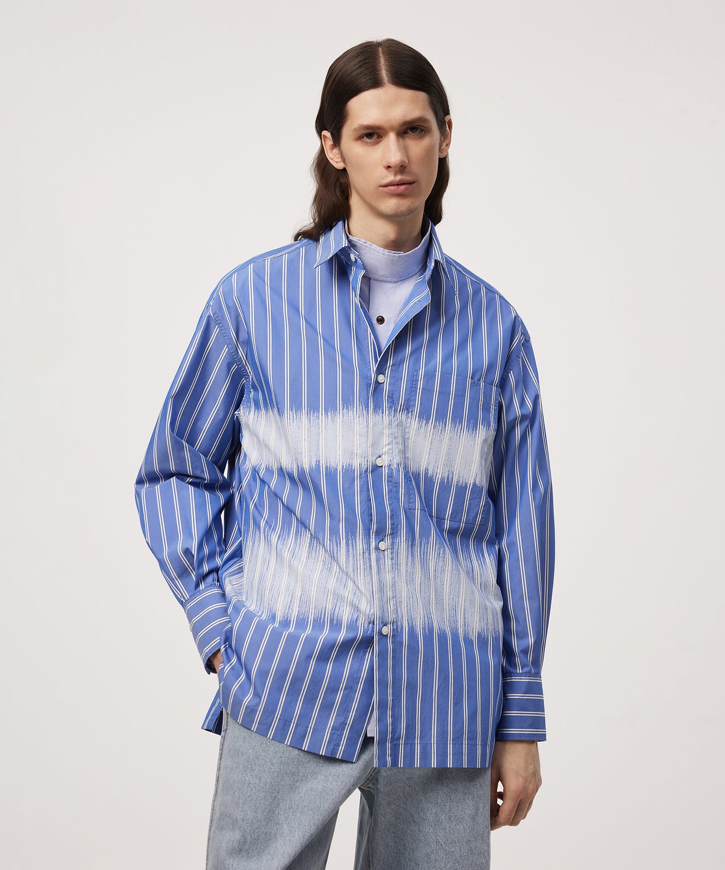 [CROQUIS]Art Stripe Relaxed Shirt