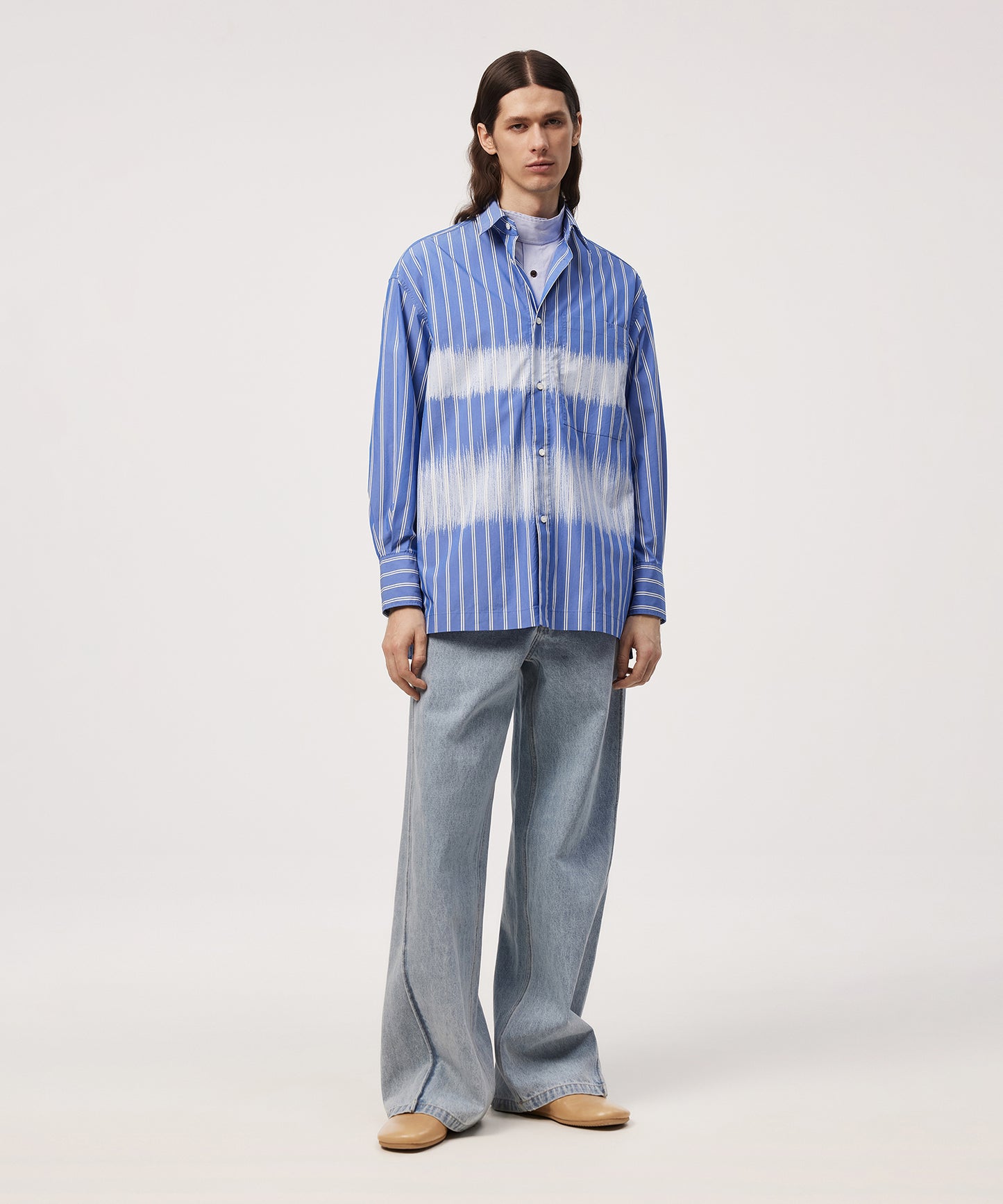 [CROQUIS]Art Stripe Relaxed Shirt