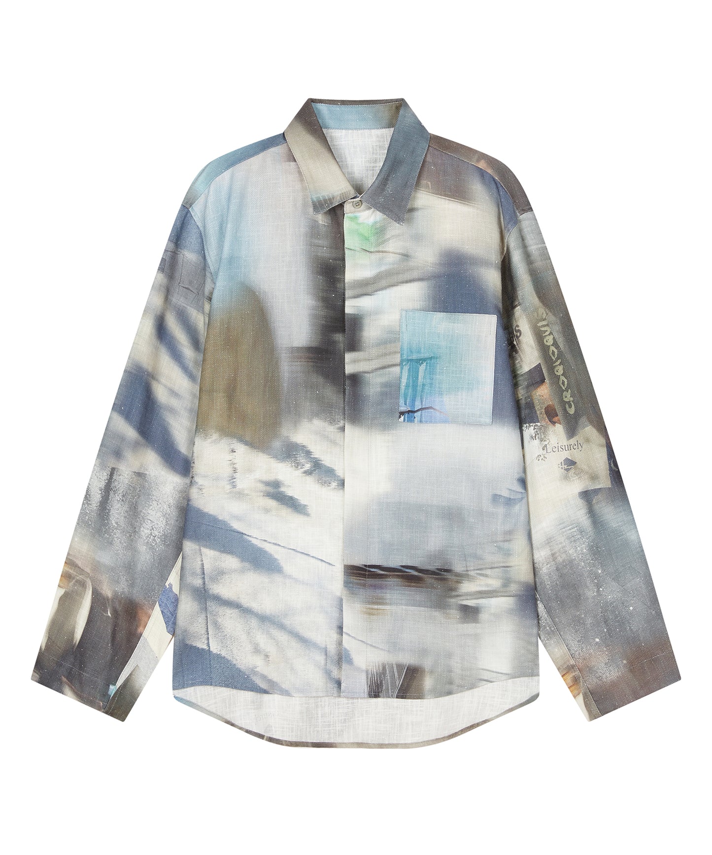 [CROQUIS]Collage Pattern Linen Shirt