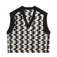 [CROQUIS]Monochrome Geo Knit Vest