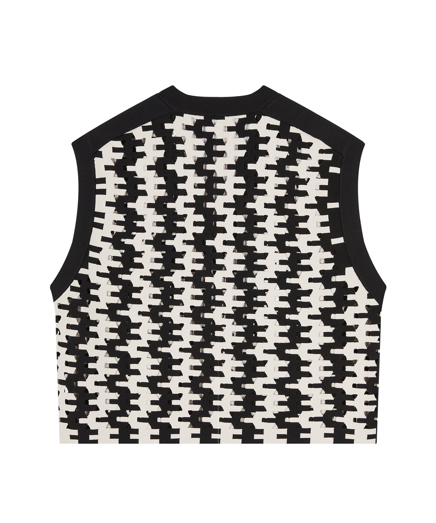 [CROQUIS]Monochrome Geo Knit Vest