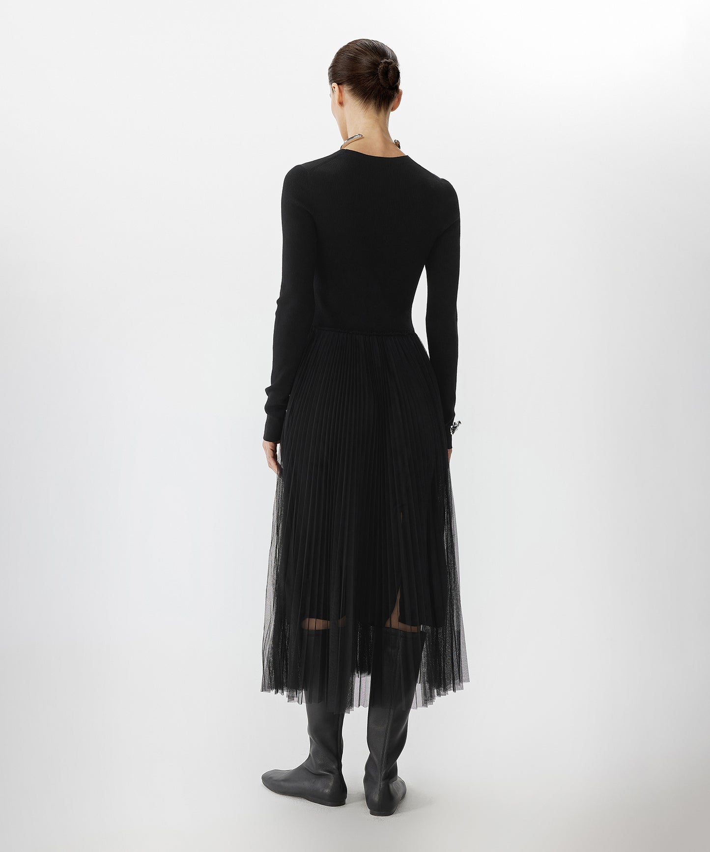 Slim-fit Tulle Long Dress