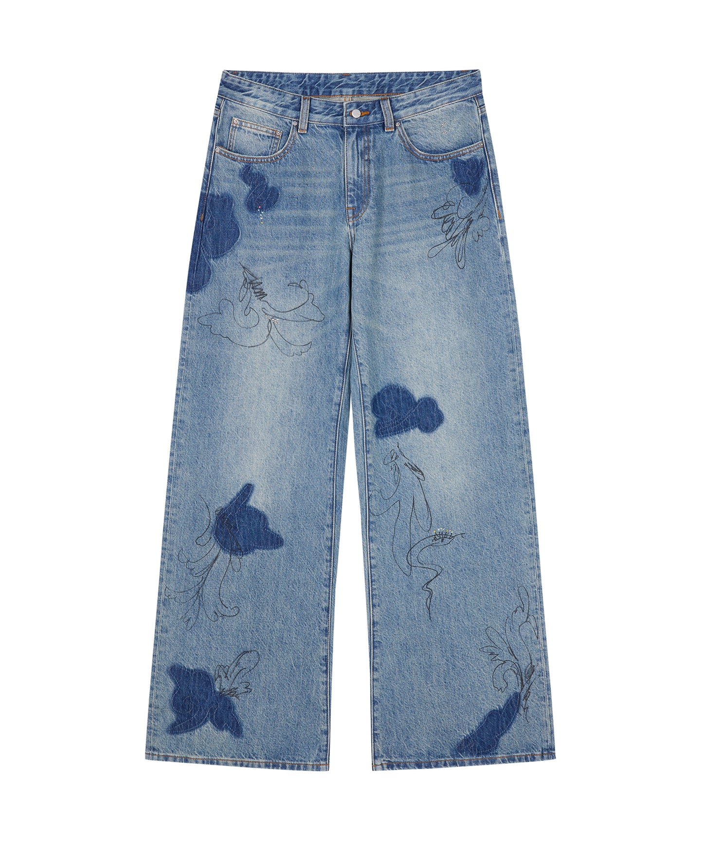 JNBY × KURABO Denim Hand-painted Jeans